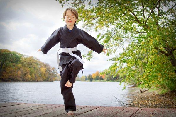 Karate training contributes to a feeling of security and confidence.