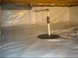 Encapsulation system with ventilation fan.