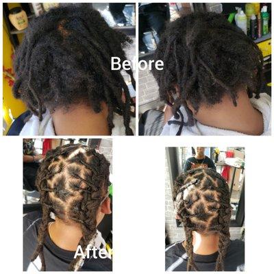 Retwist dread and style