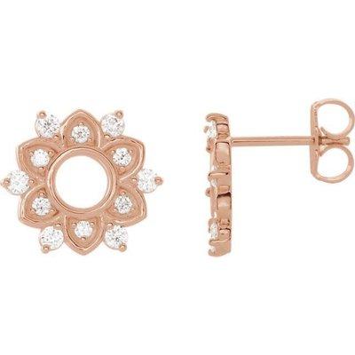 Ross Gold & Diamond Lotus Earrings