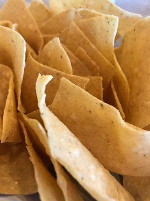 Crispy, crunchy, salty fresh tortilla chips!