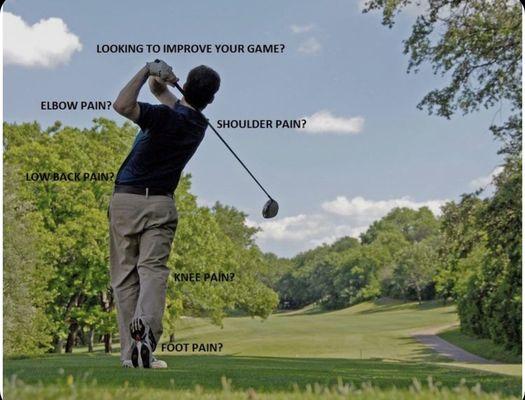 Dr Rogers is TPI certified to help you balance your golf game