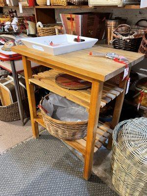 Solid pine kitchen island!