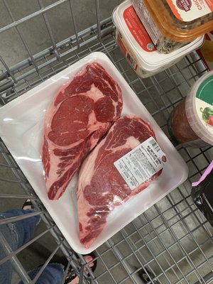 We went with these rib eyes for tomorrow.