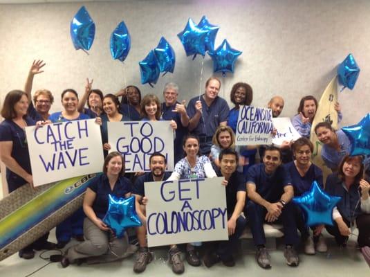 March is Colon Cancer Awareness month! 
 Colon Cancer screening recommendation begins at age 50.