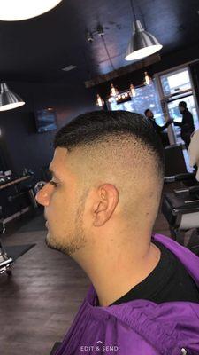 Haircut done by barber Diego