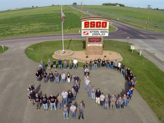 ESCO, the parent company of Stein Sign Display, celebrated 50 years in business in 2015.  Stein Sign Display has been in business since 1952