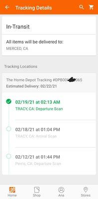 Tracking info