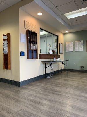 Radiology check in desk/waiting room