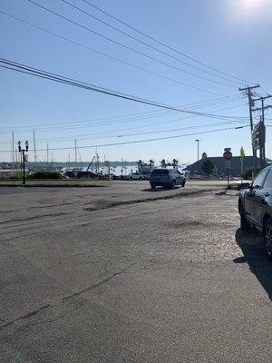 The "harbor view" over the parking lot.