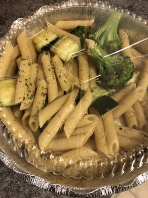 Grilled Vegetables over Penne w/garlic & oil