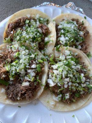 Tacos de cabeza al vapor