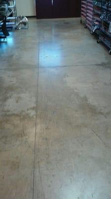 Newly waxed floor at one of our customers business.