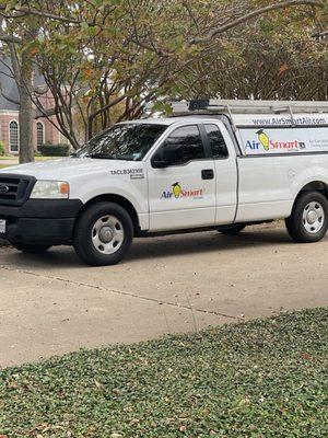 Service maintenance vehicle at work.