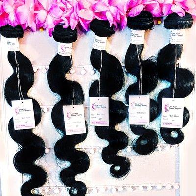 Human Hair Bundles, Body Wave from 10"-24" Sale 10"12"14"=$195.00 Closure $70.00