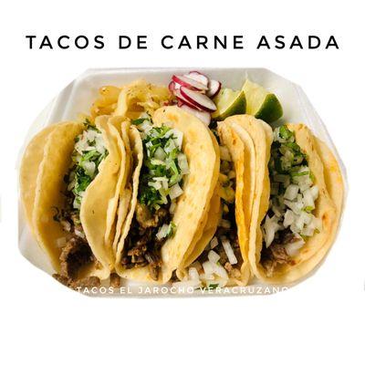 Tacos de Carne Asada en maiz