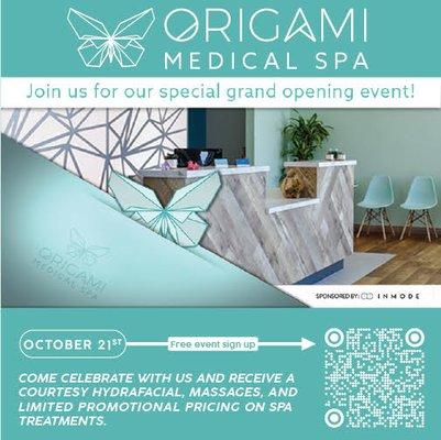 Come join us for our Grand Opening Event Oct. 21st 4PM - 10PM
Reserve your spot!