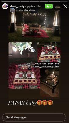 Cute romantic Christmas theme setup