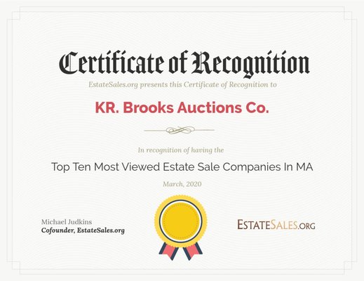 We are in the top 10 most viewed estate company's.