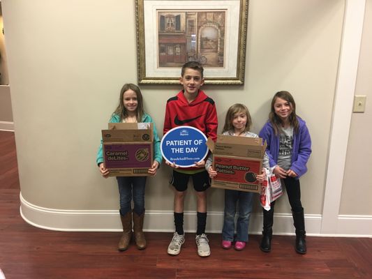 Always nice when our patients can bring some Girl Scout Cookies in!