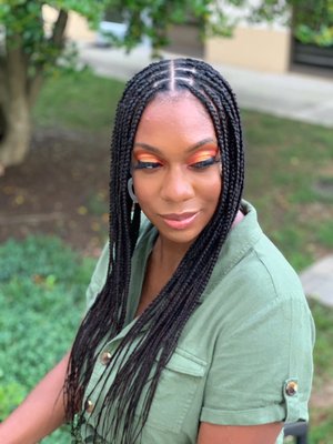 Makeup by-Krystal; braids by Shu'Keia