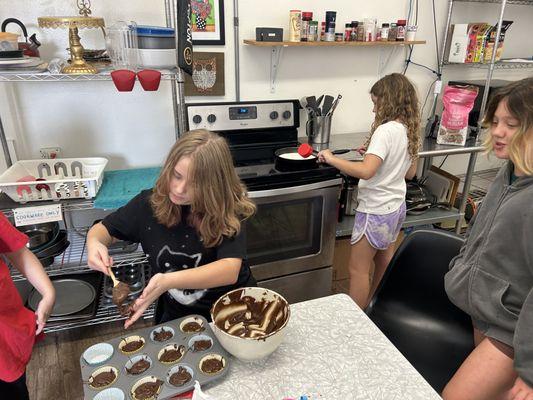 Students enjoy cooking and baking together