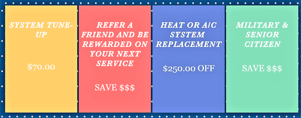 Take advantage of A/C Tech Services' specials. Please call us today! See you soon!