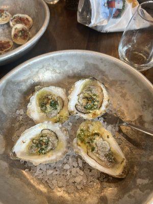 Lemon Garlic Parm Oysters