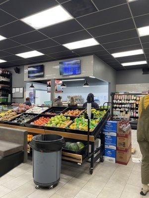 Deli section next to produce area.