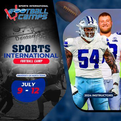 All position football camp featuring  members of the Dallas Cowboys. For athletes ages 7-18.