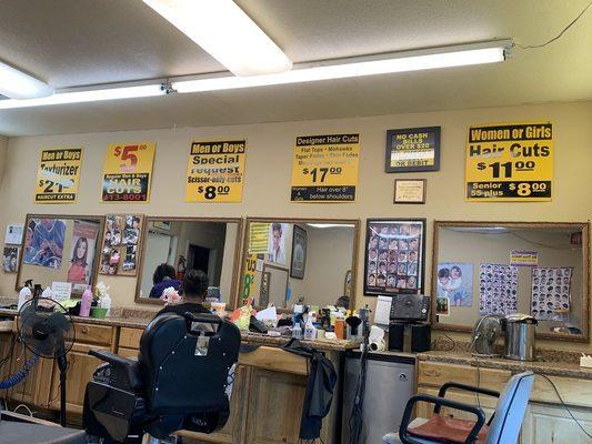 Their Signs speaks Volume 
 'all haircuts are not $5