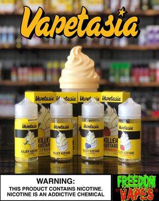 Killer Kustard Ejuice by @vapetasia is the dessert flavor line of your dreams! Smooth, creamy custard paired with juicy sweet blueberry, rip