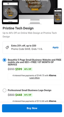 We have partnered with Groupon!! Act NOW to get up to $4,000+ in SAVINGS!!!

https://www.groupon.com/deals/pristine-tech-design-2