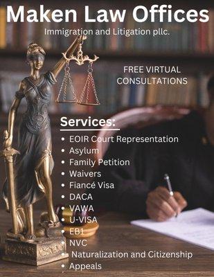 At Maken Law offices our goal is to provide the best legal advise and representation at an affordable price.