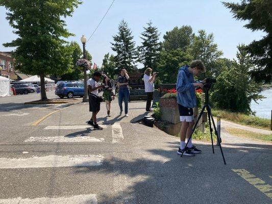 Students filming B roll and Snohomish