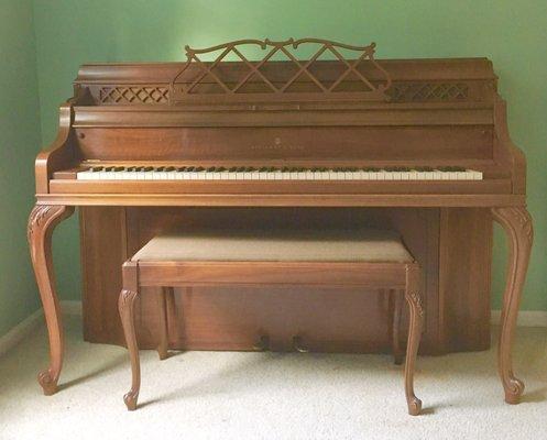 My piano in its new home.