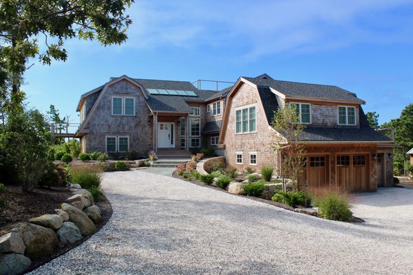 New home in Wellfleet-all of the stonework and landscaping by Ponderosa