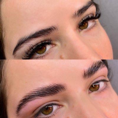 Brow Lami before and after