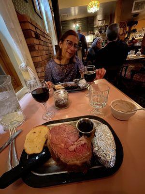 Melt in your mouth prime rib! Nice salad bar too!