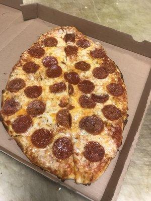 Thin Crust Pepperoni Pizza