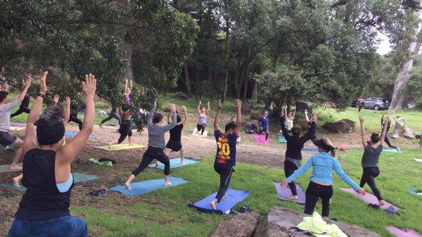 Yoga in the park