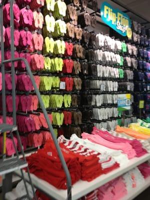 Wall of flip flops