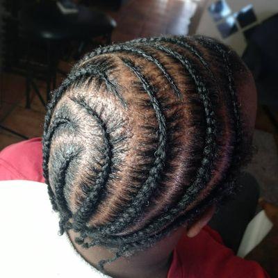 Cornrow Braid style Natural hair