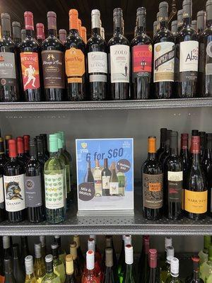 6 for 60 Section - Grab any 6 bottles for $60