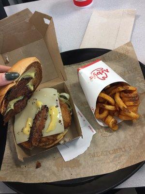 Good chicken sandwich and curly fries