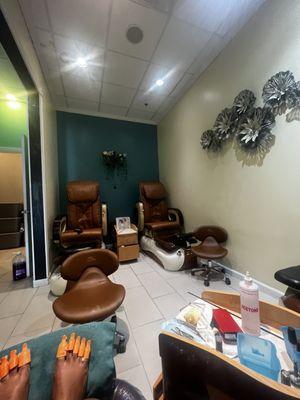 One of the pedicure rooms