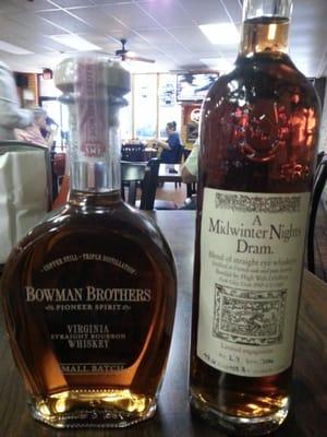 Limited availability bowman bros and limited edition high west rye...