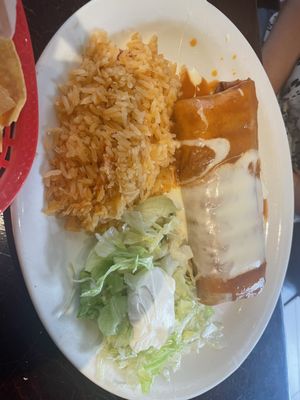 Enchilada with rice