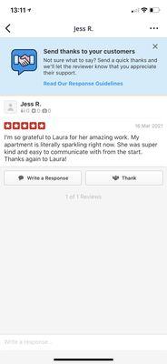 A lovely review from one of our customers that Yelp decided to remove.