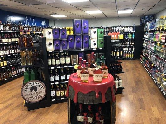 Lots of liquor to choose from including a lot of top shelf brands